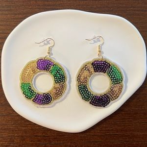 King Cake Drop Earrings